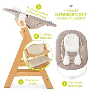 Hauck Alpha Newborn Set Baby Holz Hochstuhl Ab Geburt Mit