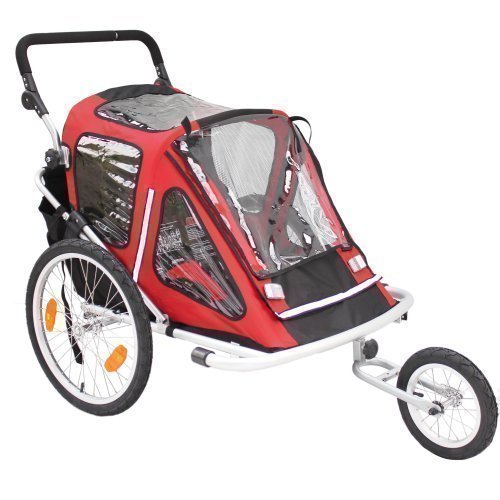 Kinderanhänger Red Loon RB10001 ALU-Light + Jogger für 2 Kinder