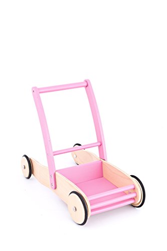 United Kids Lauflernwagen / Laufwagen Mia aus Holz, rosa