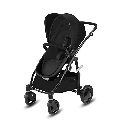 cbx Kombikinderwagen Leotie Pure mit wendbarem Komfortsitz und faltbarem Kinderwagenaufsatz für Neugeborene, Inkl. Regenverdeck, Ab Geburt bis 15 kg, Smoky Anthracite