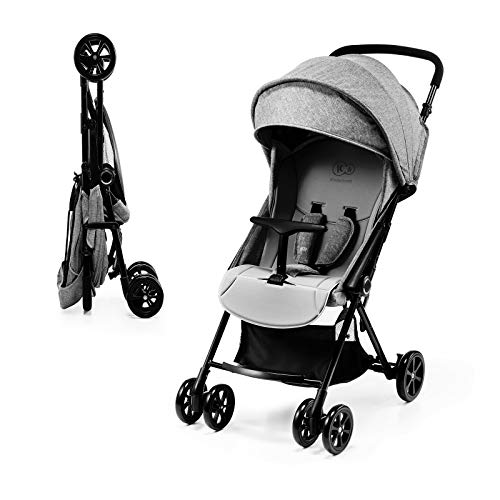 Kinderkraft Kinderwagen Baby LITE UP Liegebuggy Sportwagen drehbare Vorderräder verstellbarer Griff stufenlose Einstellung der Rückenlehne schnelles Zusammenklappen Grau