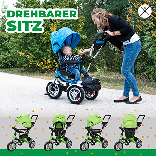 Miweba Kinderdreirad Schieber 7 in 1 Kinderwagen 360