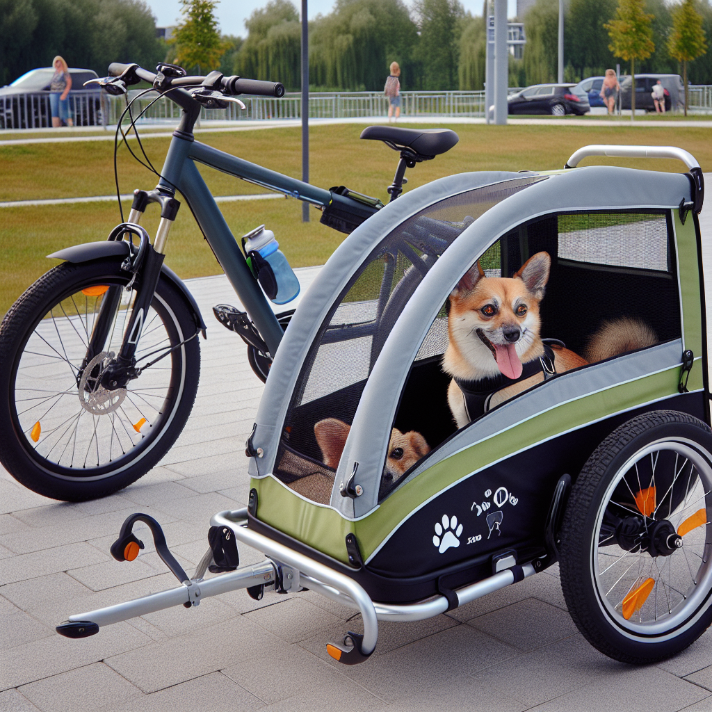 Hundeanhänger für das Fahrrad